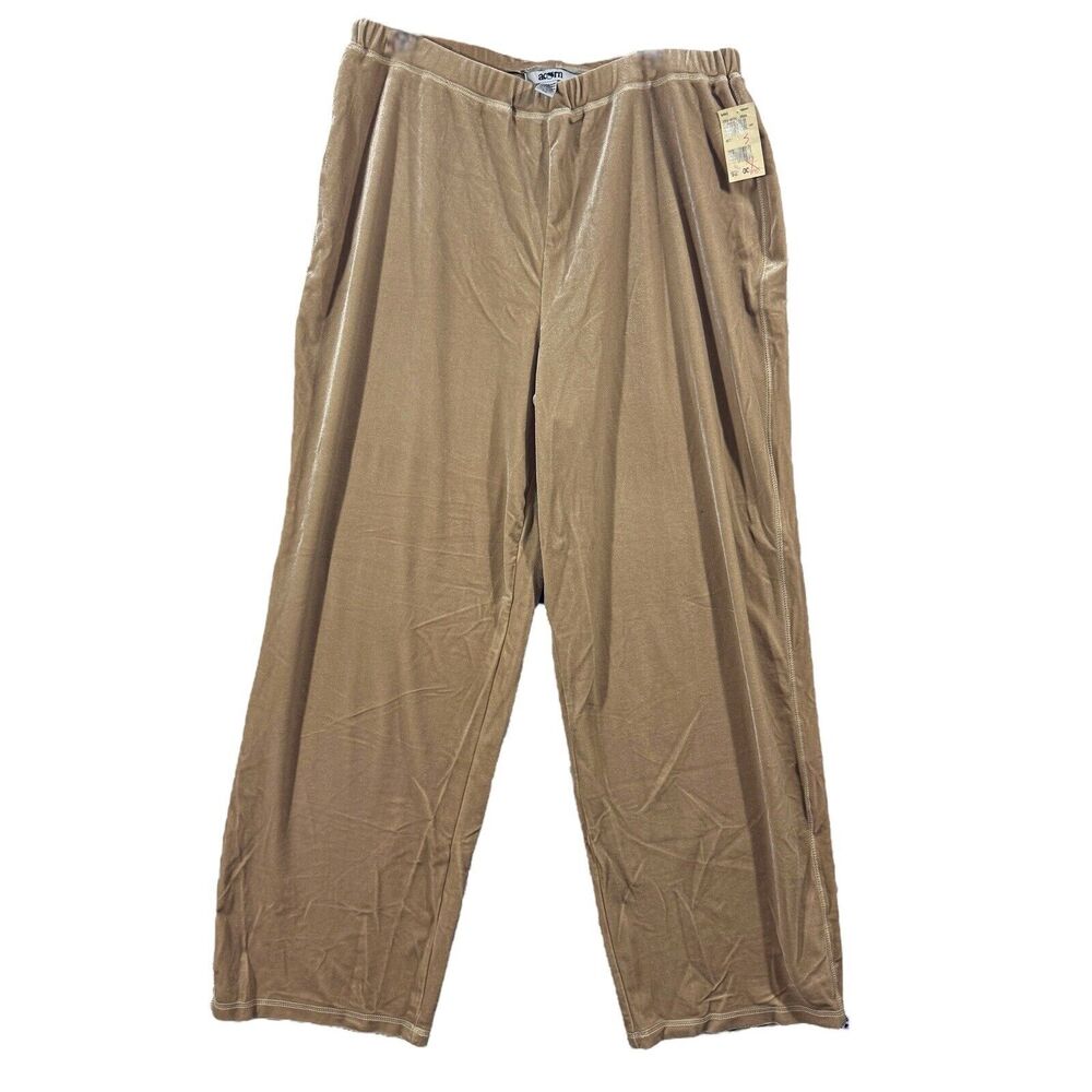 ACORN Tan Brown Beige Fuzzy Bohemian Bottoms Pants Woman’s XL Pajama Sleepware